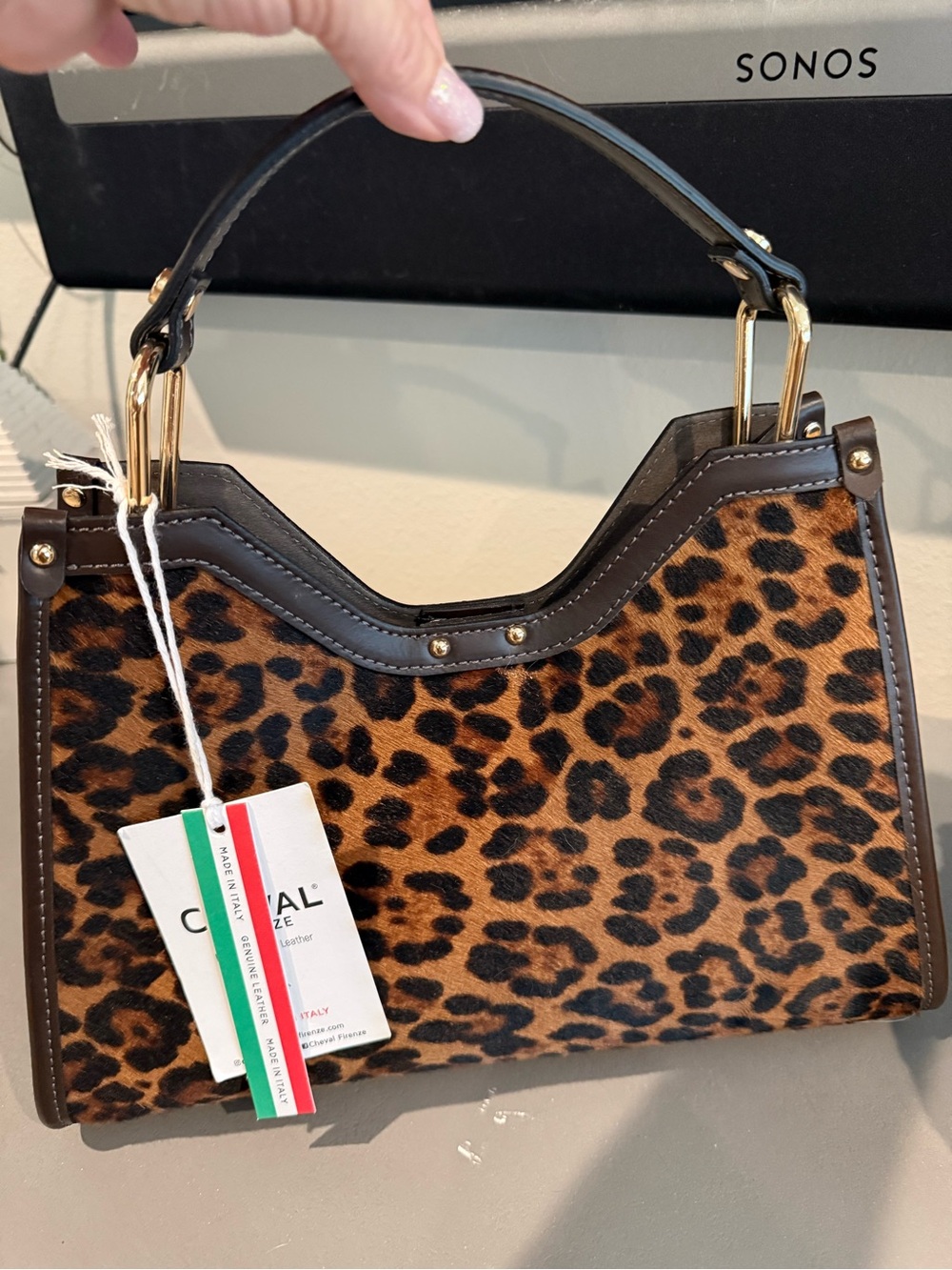 Italian Cheval Firenze Leopard Bag